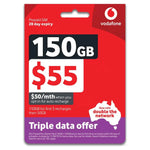 Load image into Gallery viewer, Telstra Optus Vodafone Telechoice Lebara Lyca Amaysim 7/30/180/365 Days Prepaid Sim
