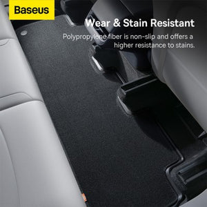 Baseus T-Space Series 6-Piece Floor Mat for Tesla Model Y (Right-Hand Drive Edition)-Polypropylene Cluster Black