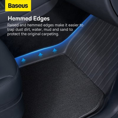 Baseus T-Space Series 6-Piece Floor Mat for Tesla Model Y (Right-Hand Drive Edition)-Polypropylene Cluster Black