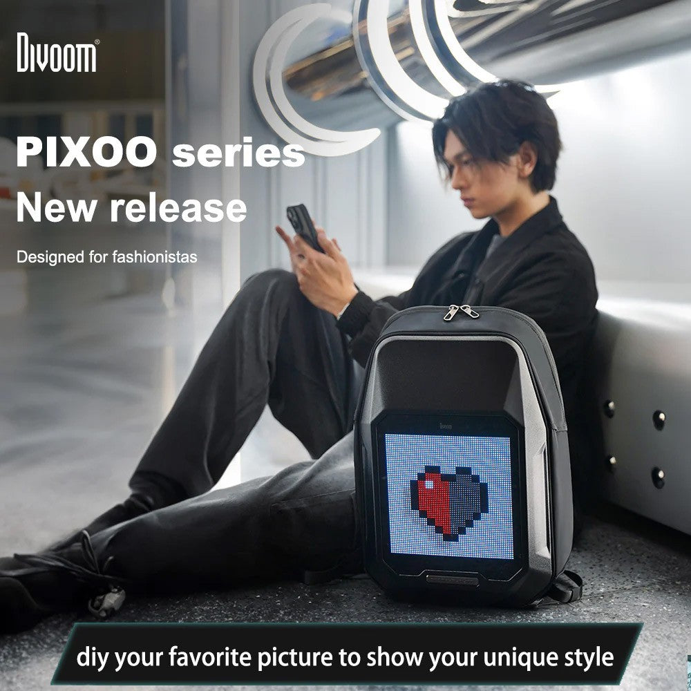Divoom Cyberbag Pixel Art LED Backpack