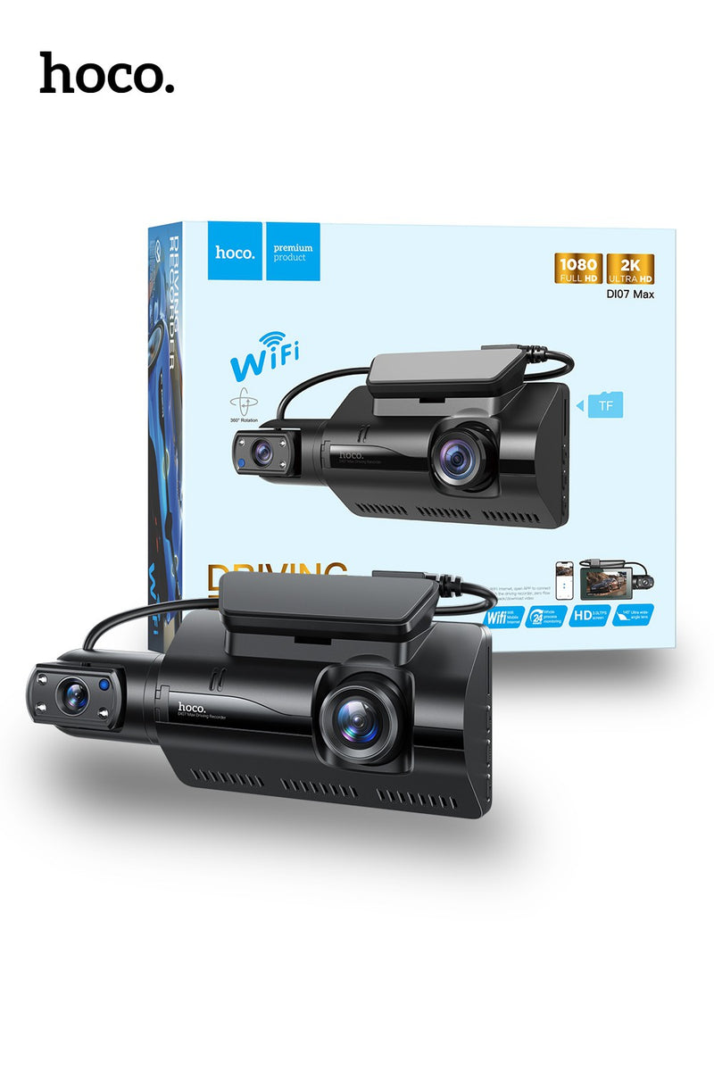 Hoco DI07 Max Dual Camera Driving Recorder Dash Camera (Wifi Version ...