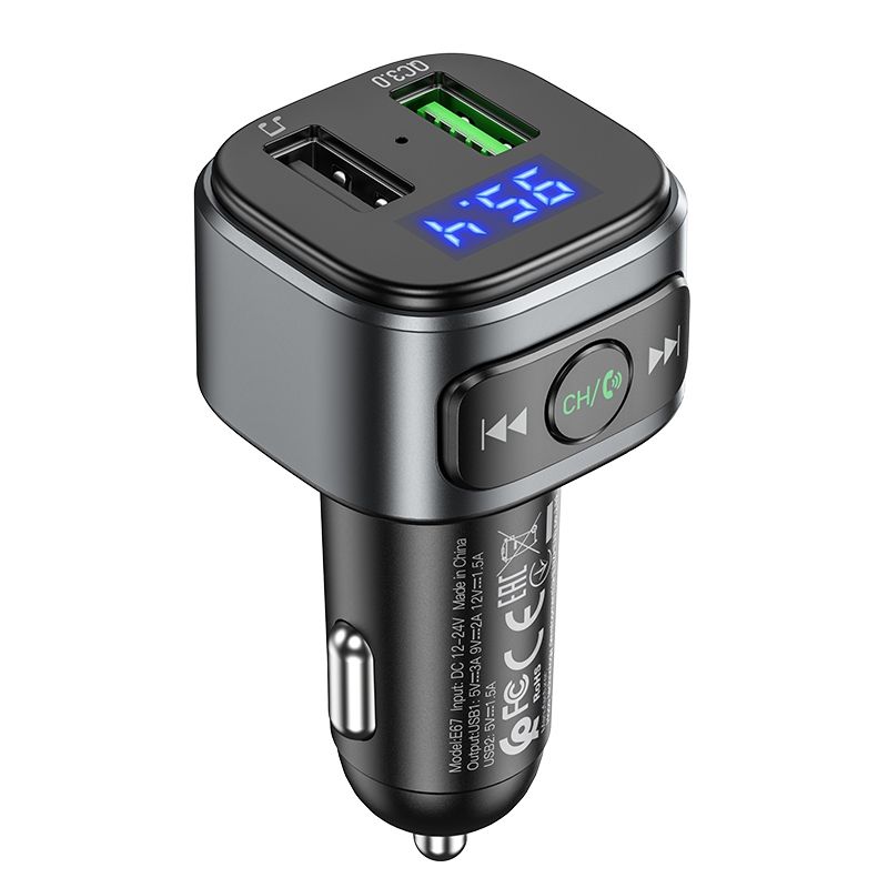 Hoco E67 QC3.0 Car Bluetooth MP3 FM Transmitter Charger