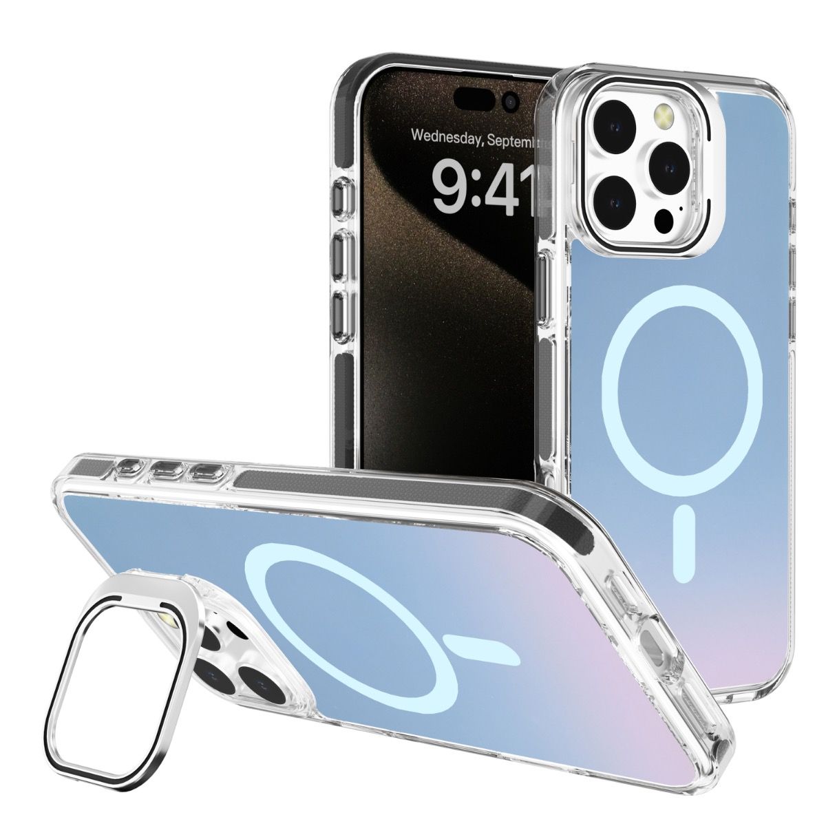 iPhone 17 BLACKTECH J2 Shock Absorbing With Camera Stand (MagSafe Compatible)