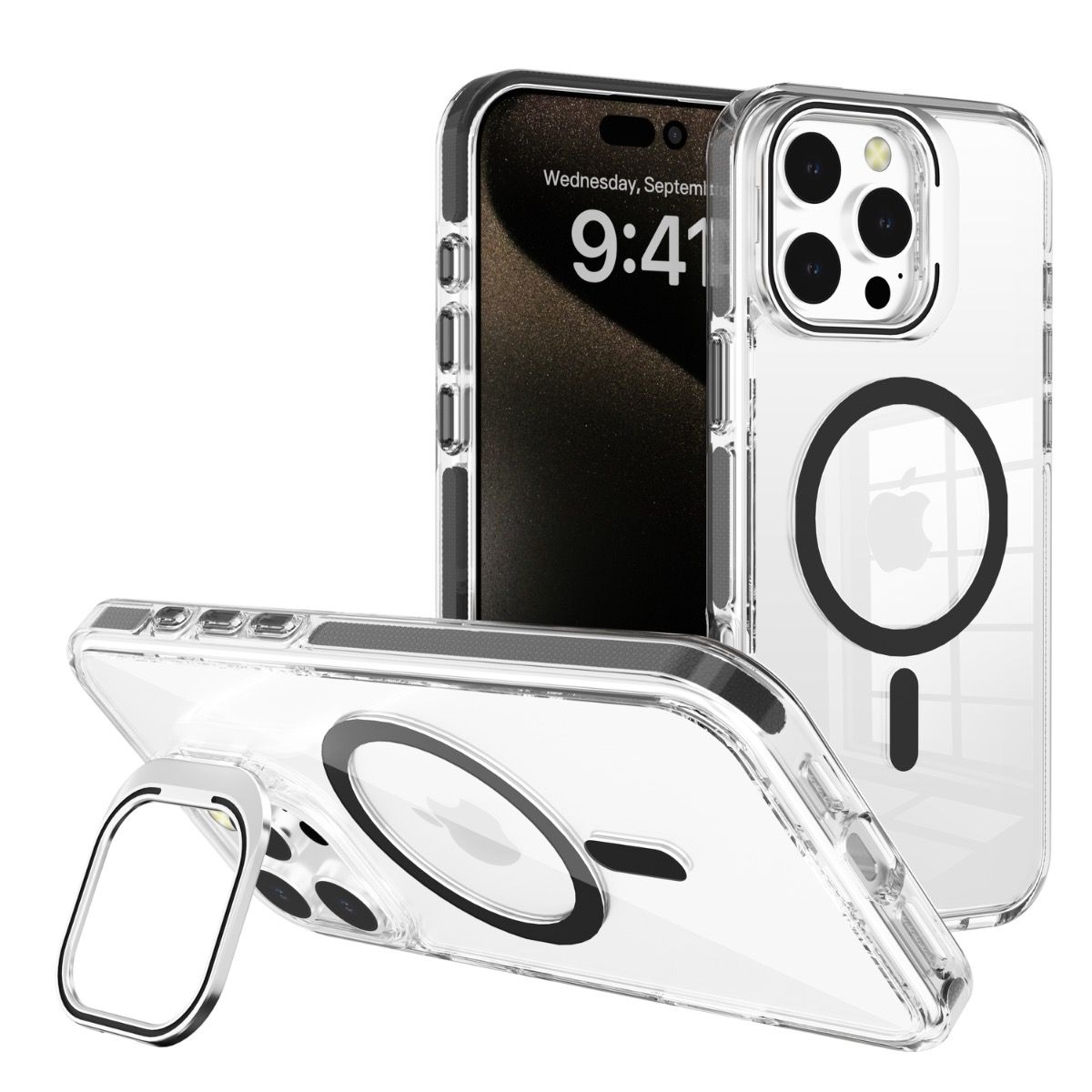 iPhone 17 Pro Max BLACKTECH J2 Shock Absorbing With Camera Stand (MagSafe Compatible)