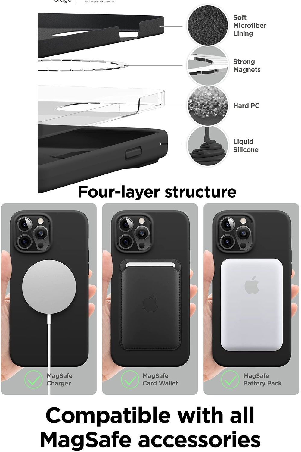 iPhone 15 Hybrid Symmetry Series Style Shockproof Case Cover with Magnetic Ring