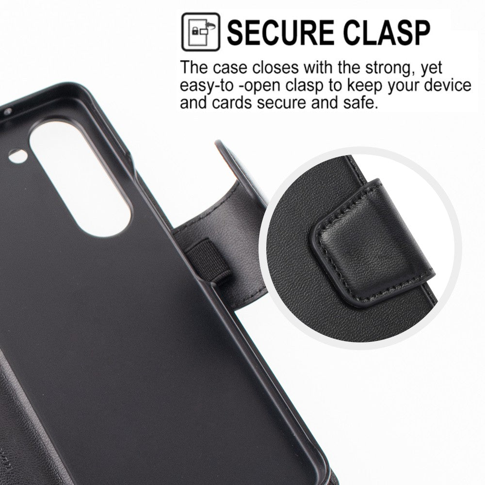 Samsung Galaxy A57 Hanman PU Leather Wallet Case – Flip Cover Card Holder Stand (Magnetic Closure)