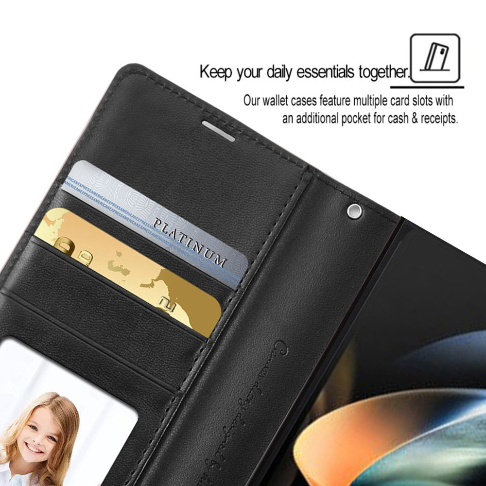 Samsung Galaxy A57 Hanman PU Leather Wallet Case – Flip Cover Card Holder Stand (Magnetic Closure)