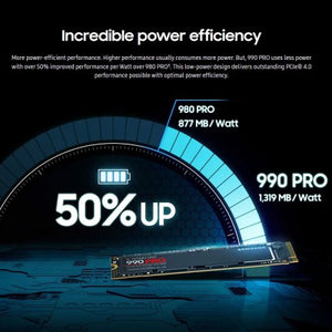 Samsung 2TB 990 PRO PCIe 4.0 NVMe M.2 SSD (MZ-V9P2T0BW)