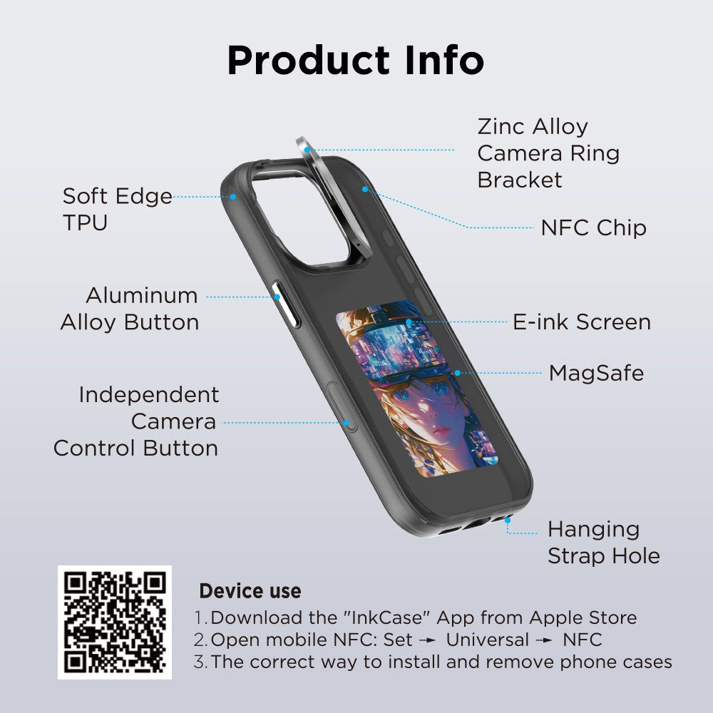 iPhone 16 Pro Max REDEFINE E-Ink Display Customizable Magnetic Case