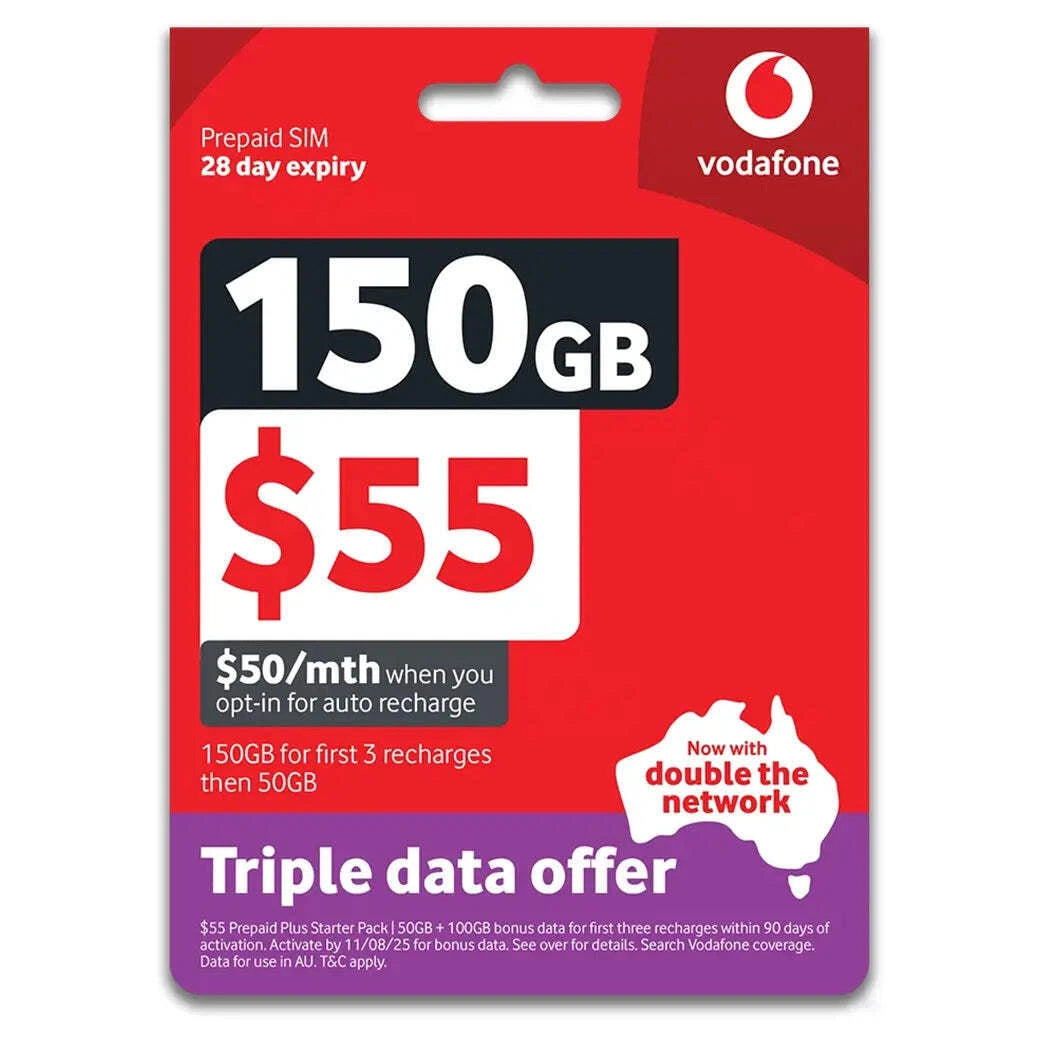 Vodafone $55 5G Prepaid Plus Starter Pack