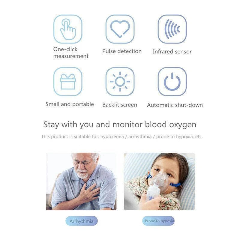 Oximeter Finger Pulse Blood Oxygen O2 Monitor