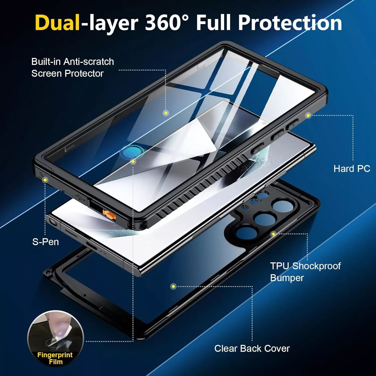 Samsung Waterproof Case Dirtproof Snowproof Dropproof Cover