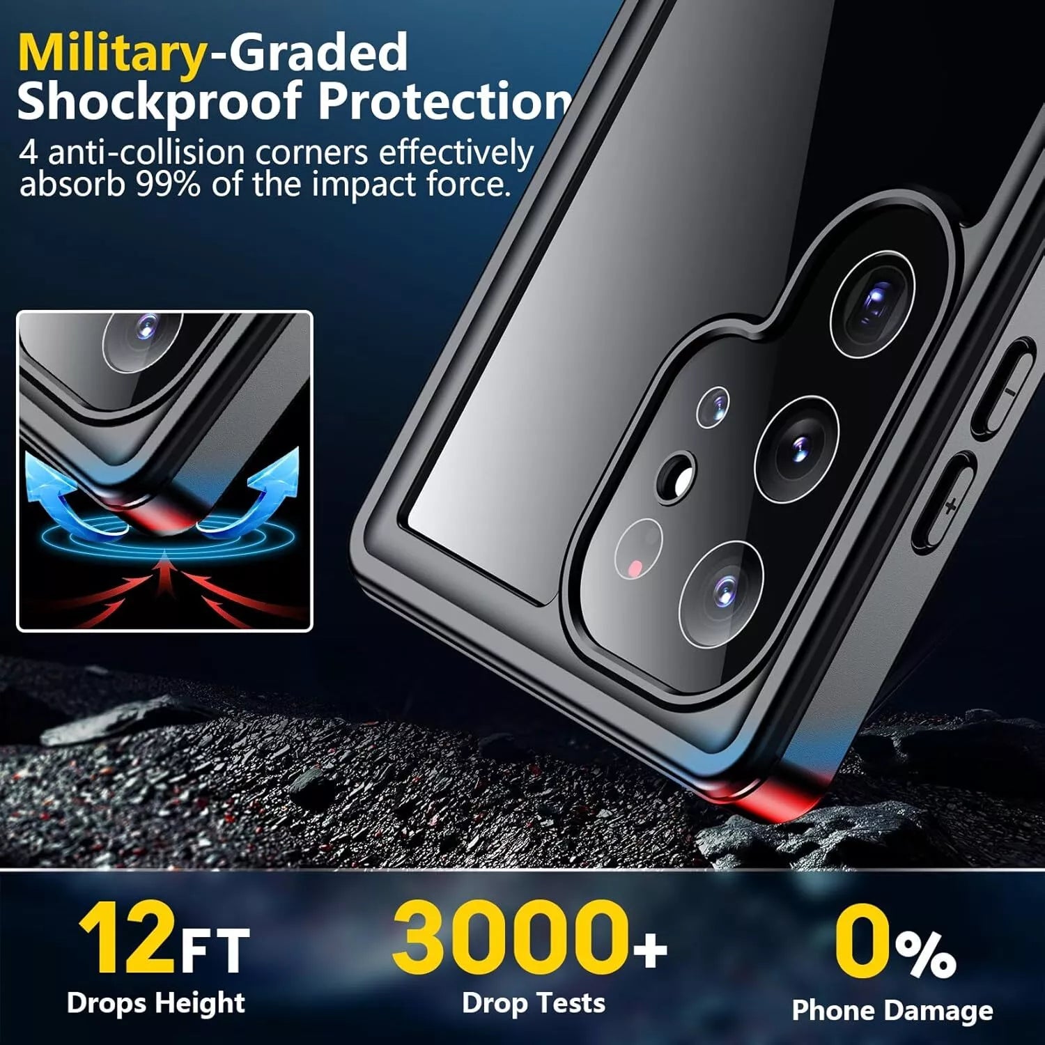 Samsung Waterproof Case Dirtproof Snowproof Dropproof Cover