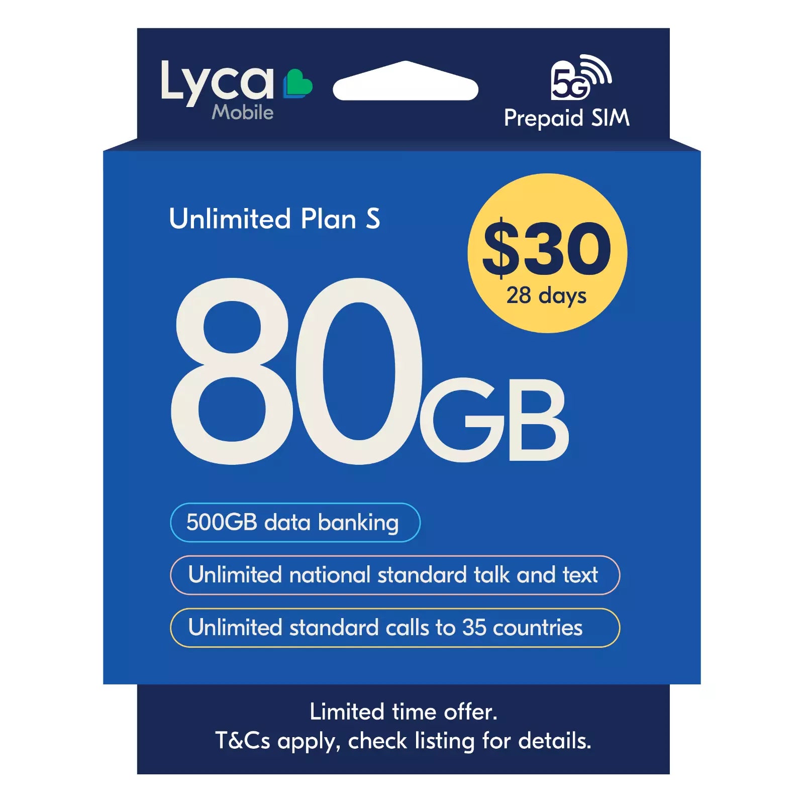 Lyca Prepaid Starter Pack $30