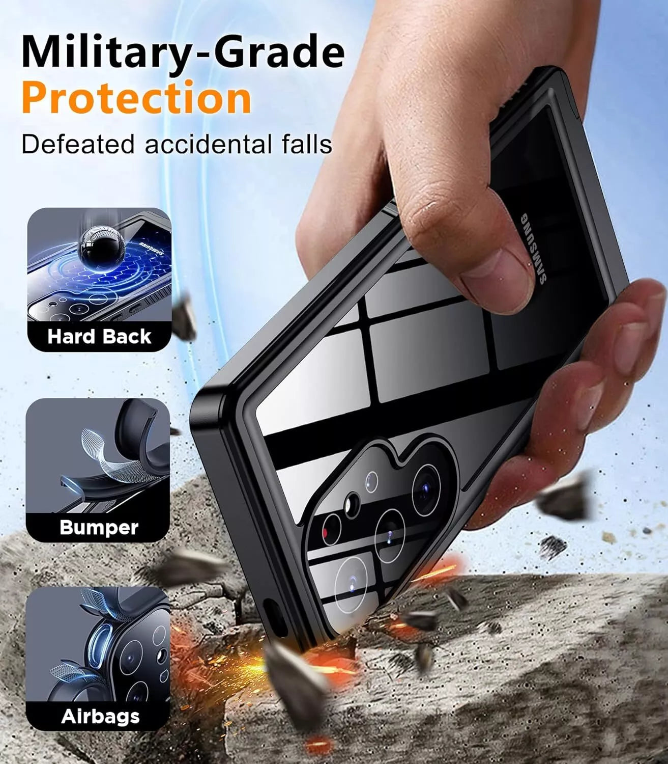 Samsung Waterproof Case Dirtproof Snowproof Dropproof Cover