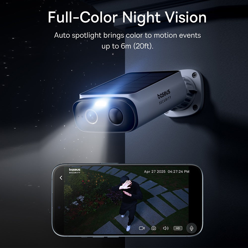 Baseus Security S1 Lite Outdoor Camera 2K-White