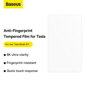 Baseus 0.3mm Full-glass Crystal Anti-fingerprint Tempered Glass Film for Tesla model 3 / Y 15-inch