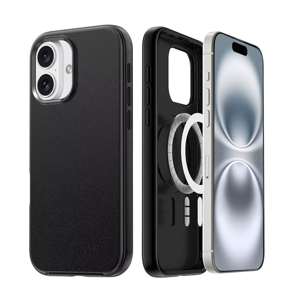 iPhone 16 Hybrid Symmetry Series Style Shockproof Case Cover with Magnetic Ring
