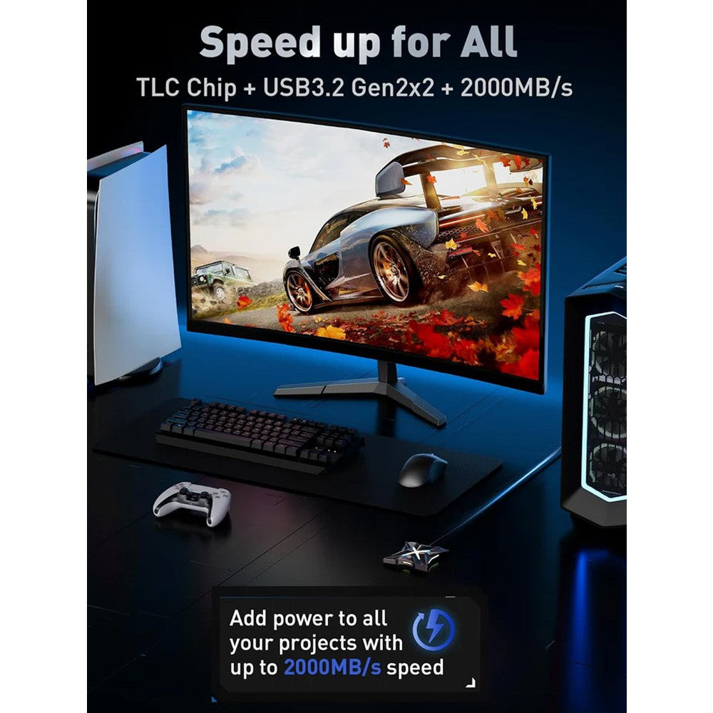MOVE SPEED RX20 2000MB/s Read with RGB Streamer Light Portable SSD