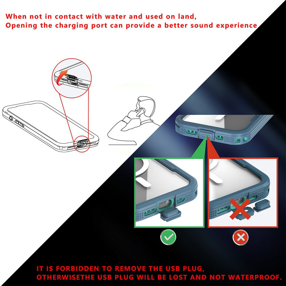 iPhone Waterproof Case Dirtproof Snowproof Dropproof Cover