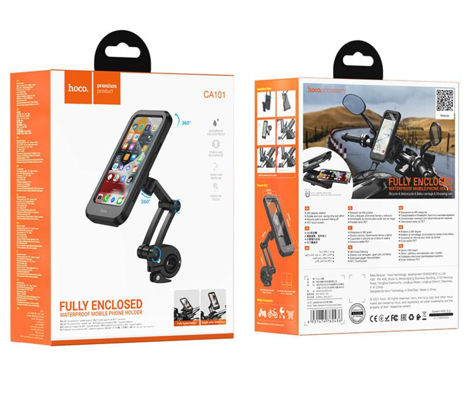 Hoco CA101 Waterproof Motorcycle Bicycle Holder