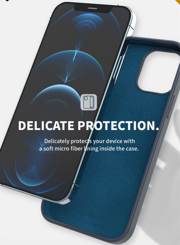 BLACKTECH Soft Feeling With Soft Micro Fiber Liquid Silicone Shockproof Phone Case for Apple iPhone