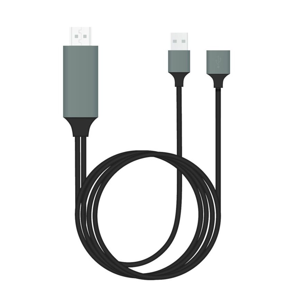 Apple Samsung 2 Meter Universal 3 in 1 Lighting/Type-C/Micro USB/ to HDMI Cable for iPhone Android Phones
