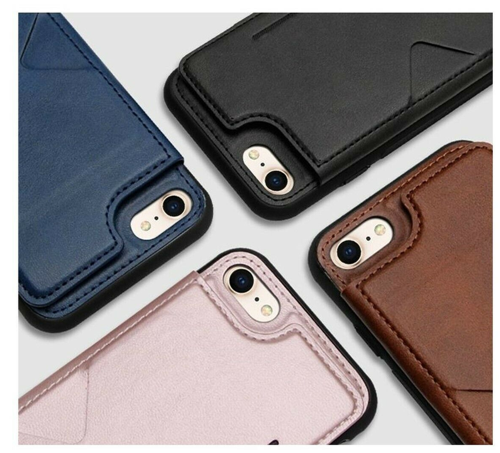 iPhone X / XS Shockproof Luxury Leather Multi Card Slot Holder Hanman Back Case