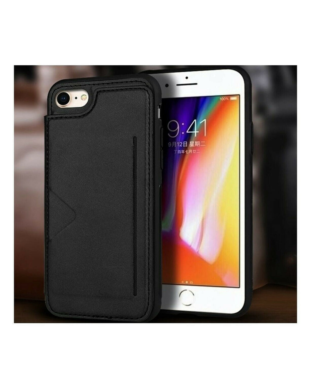 iPhone 16E/17E Shockproof Luxury Leather Multi Card Slot Holder Hanman Back Case
