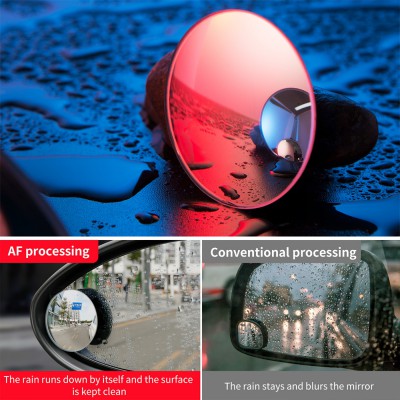 Baseus 2 PCS Full View Blind Spot Rearview Mirrors-Black