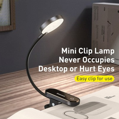 Baseus Comfort Reading Mini Clip Lamp-Dark Gray
