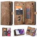iPhone 14 CaseMe Detachable Case Leather Zip Wallet Cover