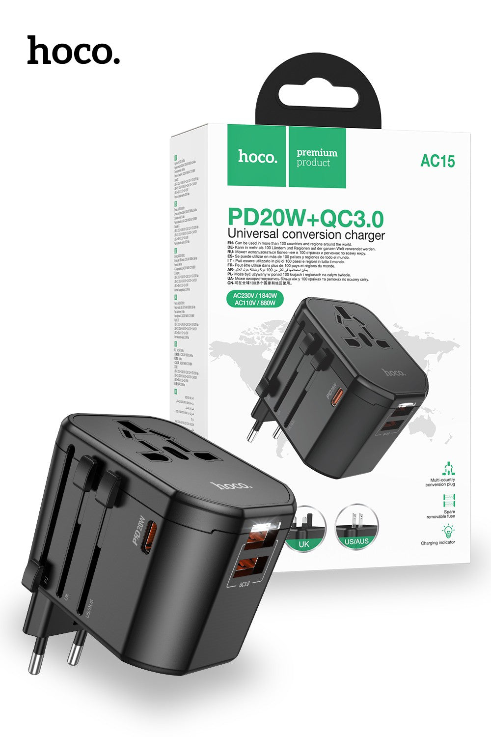 Hoco AC15 PD20W 1C2A Universal Charger