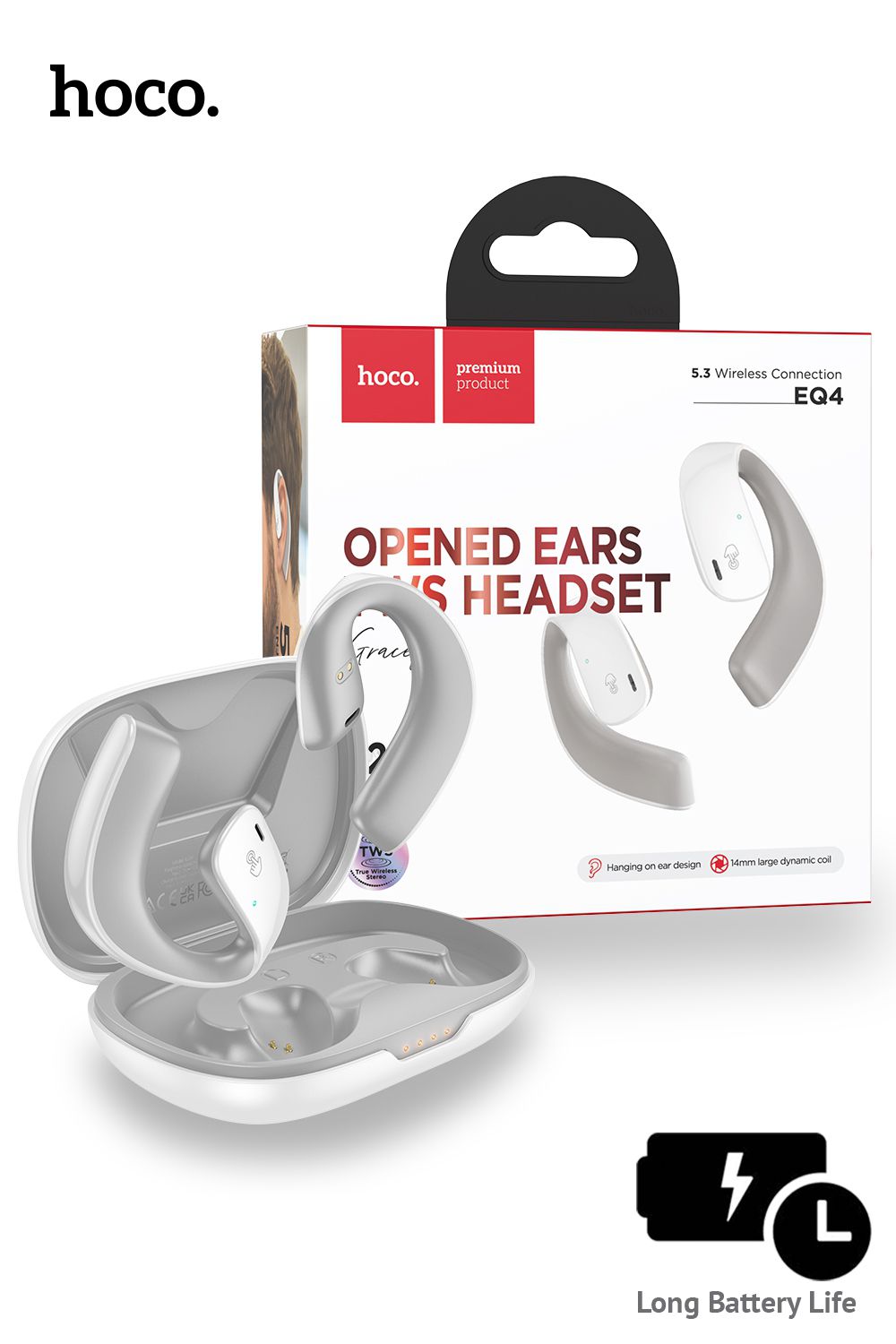 Hoco EQ4 12 Hours Graceful True Wireless Earphones