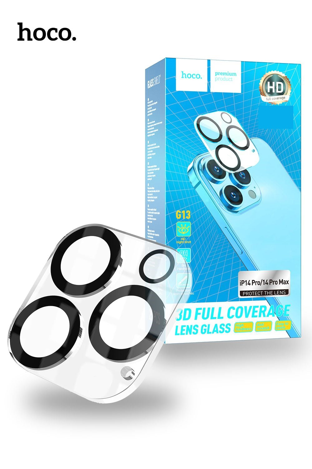 Hoco iPhone Back Camera Lens Anti-Glare Tempered Glass