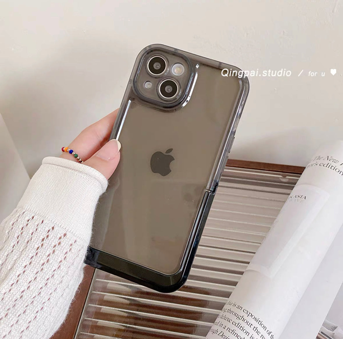 Apple iPhone Shock Proof Bumper Case with Lens Protection with Stand