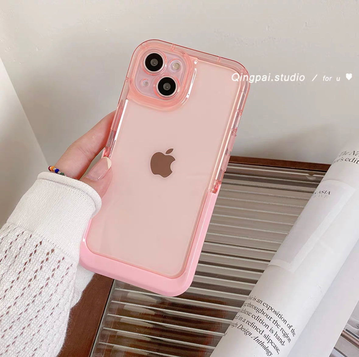 Apple iPhone Shock Proof Bumper Case with Lens Protection with Stand