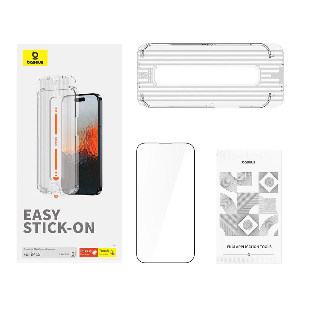 Baseus Sapphire Series HD Tempered Glass Screen Protector (with Dust Filter Installation Kit) Easy Install