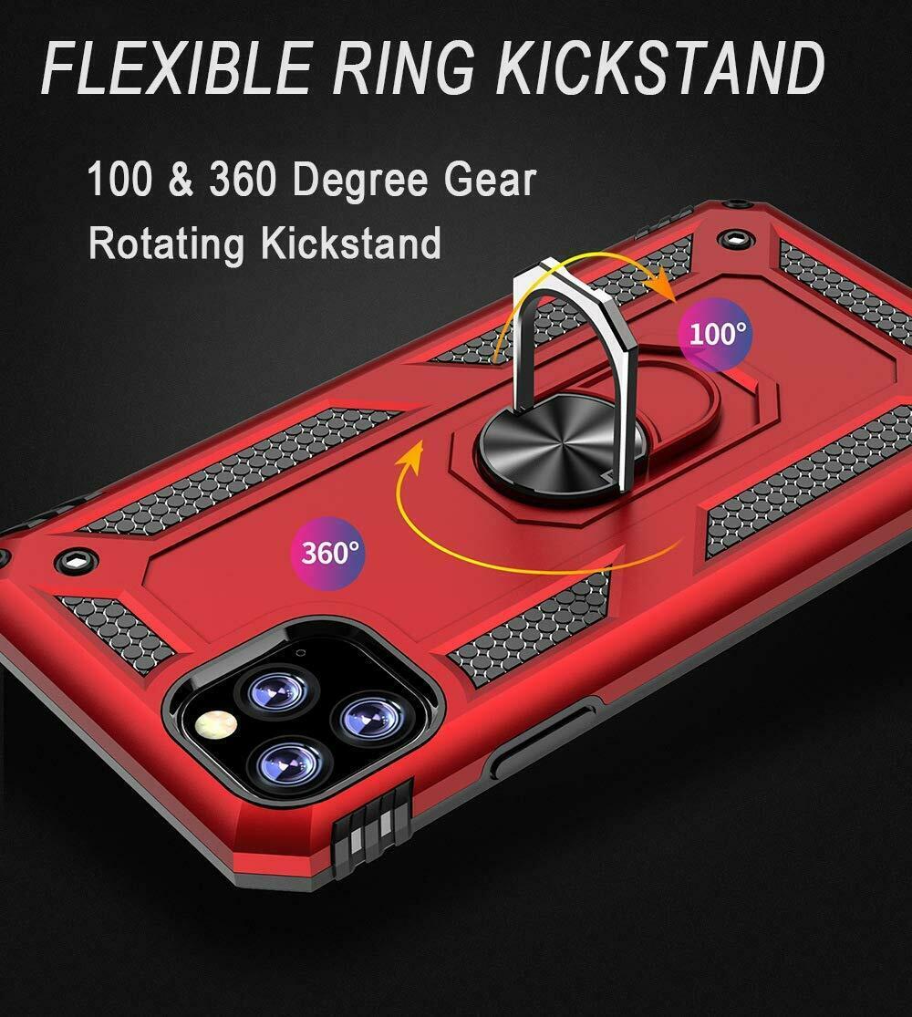 iPhone Dual Layer Heavy Duty Shockproof Magnetic iRing Case Cover