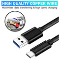 Premium Strong Metal Braided Type C to USB Cable