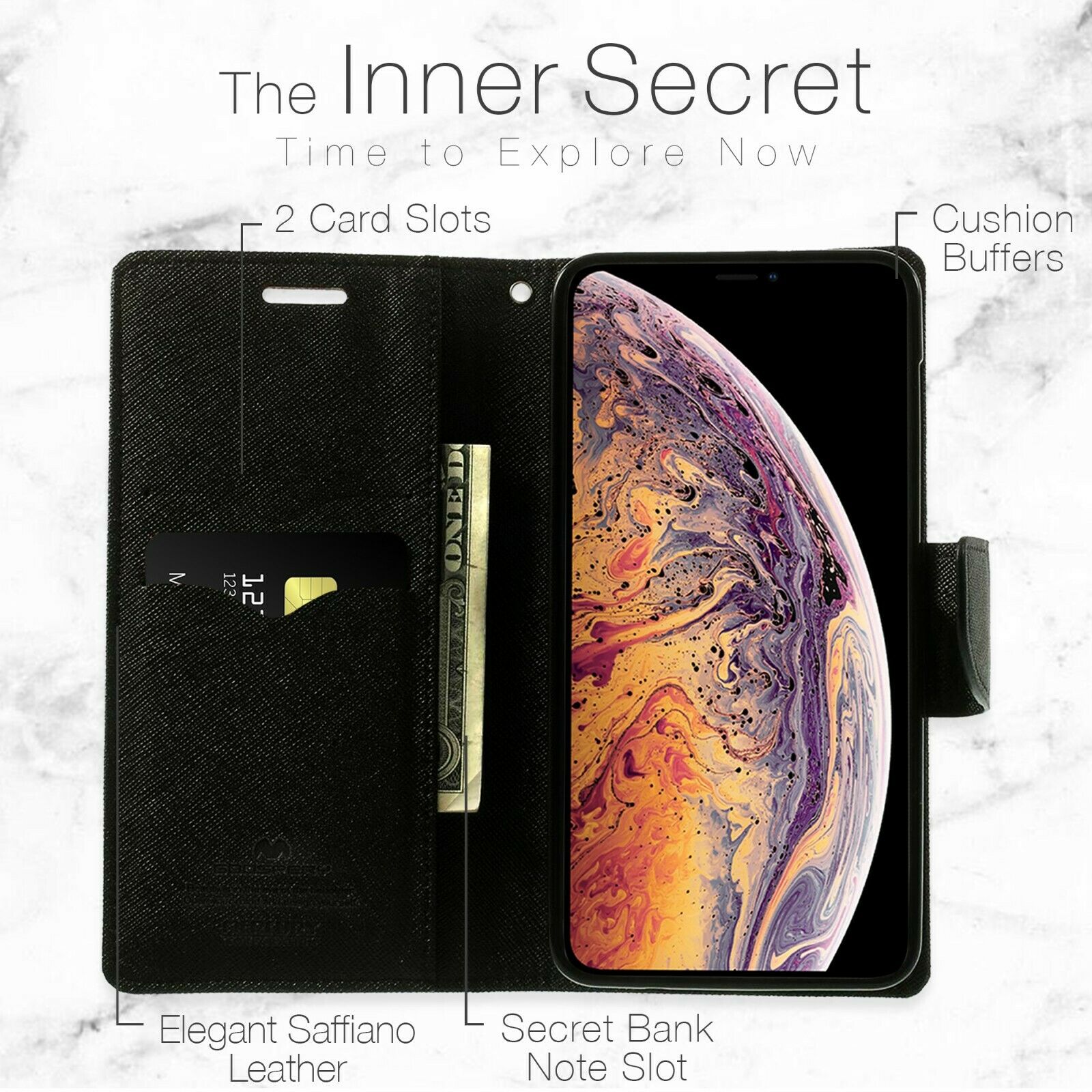 Samsung Galaxy Note Series Mercury Goospery Card Fancy Diary Wallet